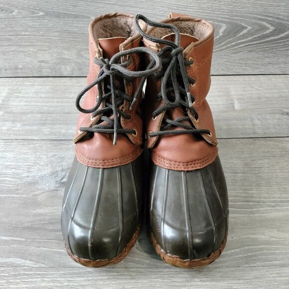 Proline Mens Waterproof Duck Boots Size 9 Leather Rubber Lined Mid Ankle Hunting - Picture 4 of 14